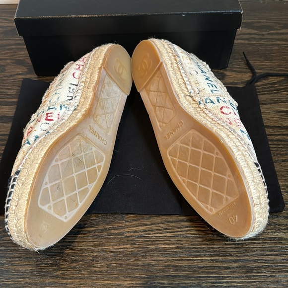Chanel Espradrilles Pri Toile/Toile Size 40. Worn Once Excellent Condition - Picture 2 of 4